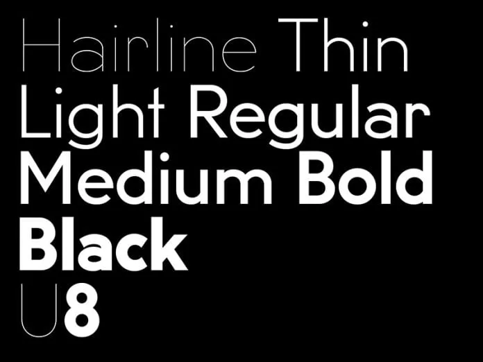 U8 typeface Font