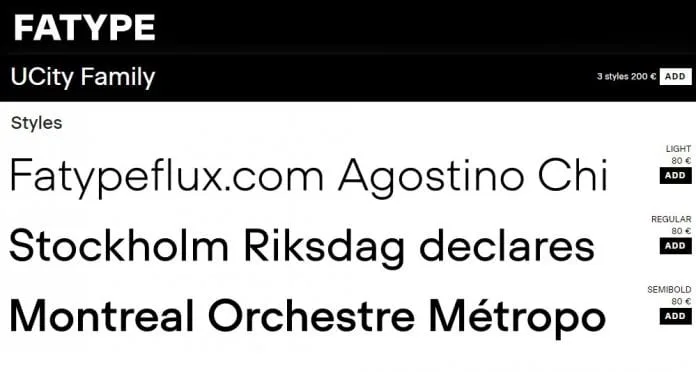 UCity Font Family