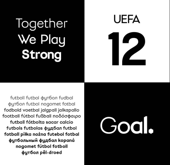 UEFA Playstrong font family