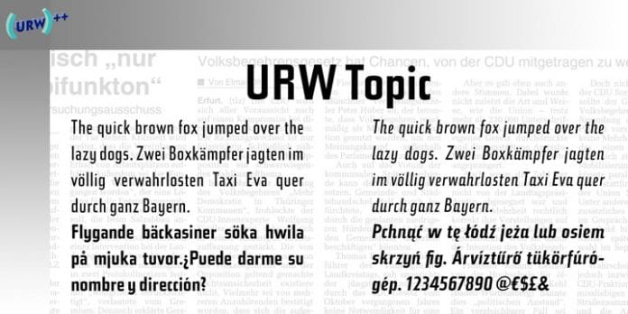 URW Topic Font Family
