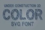Under Construction 3D Color SVG Font
