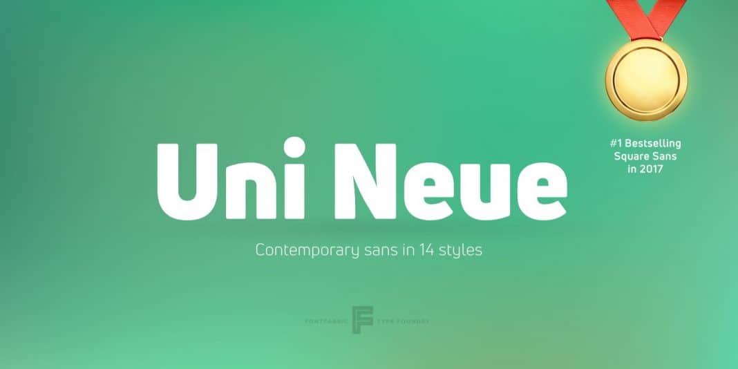 Uni Neue font Cyrillic