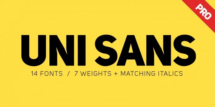 Uni Sans font Cyrillic