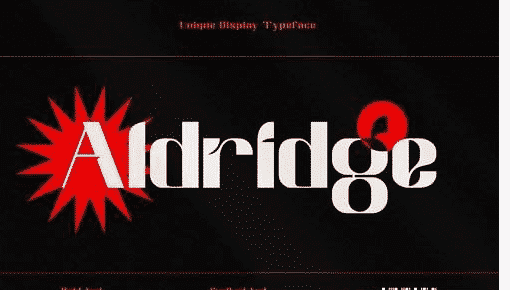 Unique Display Font - Aldridge