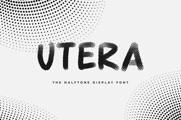Utera - The Halftone Display Font