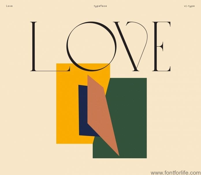 VJ Love Typeface Font