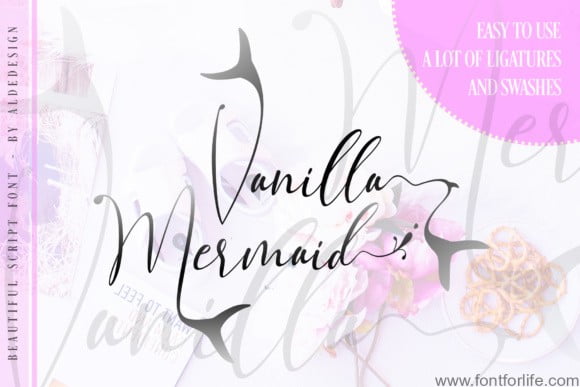 Vanilla Mermaid Beautiful Script Font