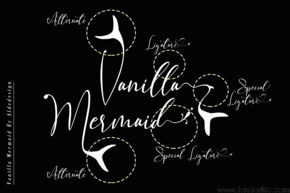 Vanilla Mermaid Beautiful Script Font