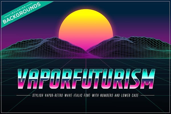 Vaporfuturism OTF Retrowave Font