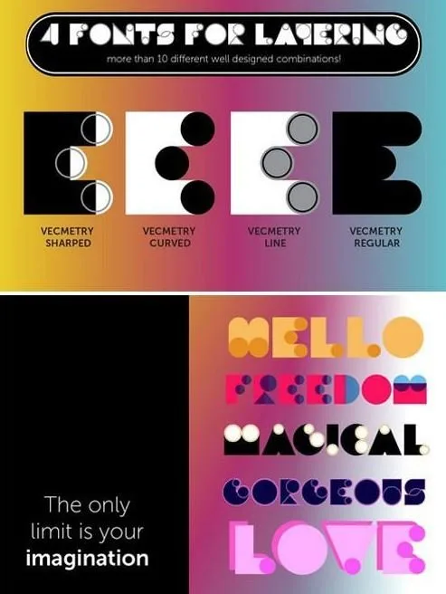 Vecmetry Font