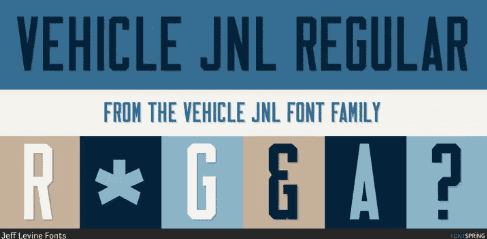 Vehicle JNL Font
