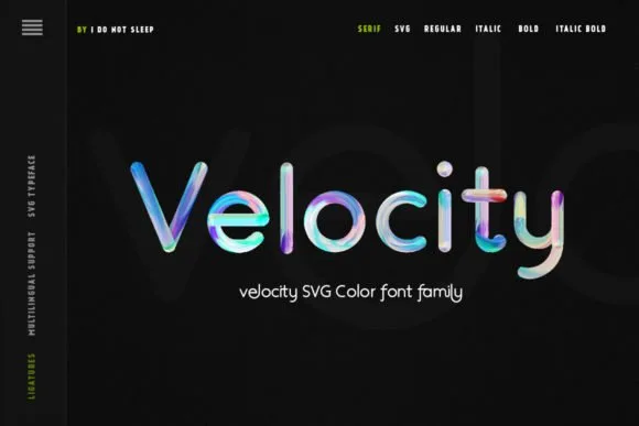 Velocity Font