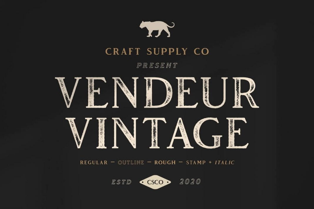 Vendeur Vintage Font Family