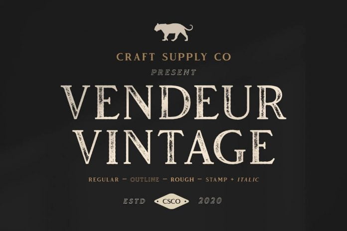 Vendeur Vintage Font Family