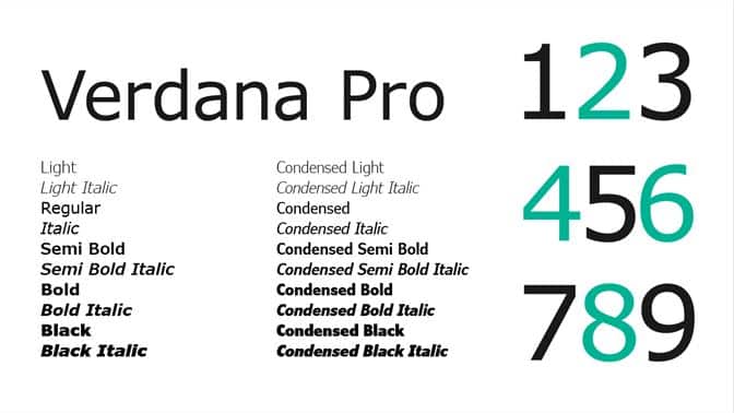 Verdana Pro 6.13 Font