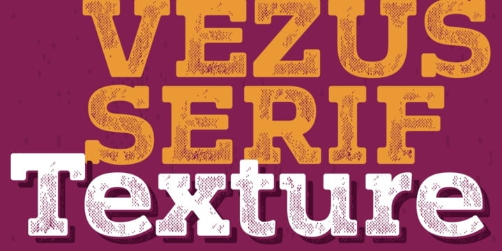 Vezus Serif Texture Font