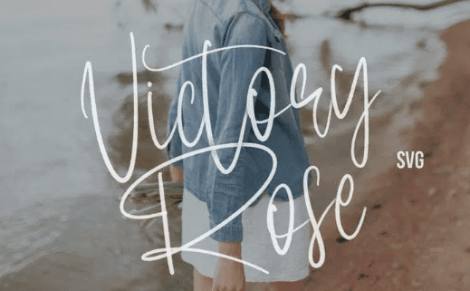 Victory Rose SVG Brush Font