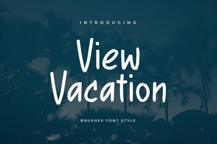 View Vacation Brush Font