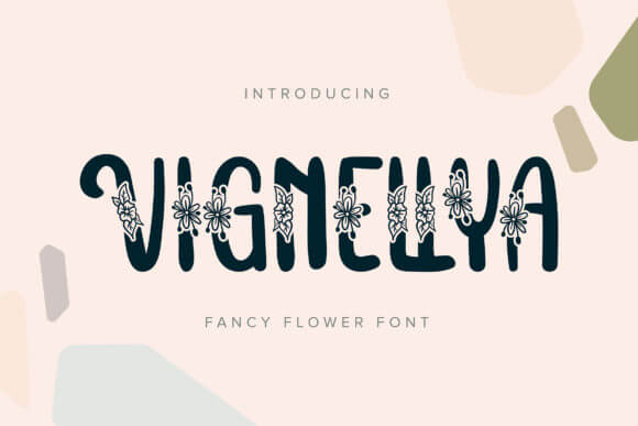 Vignellya Fancy Flower Font