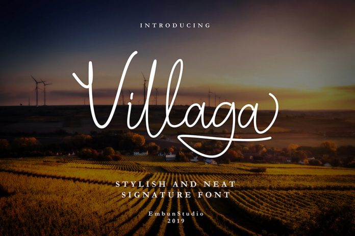 Villaga - Stylish & Neat Signature Font