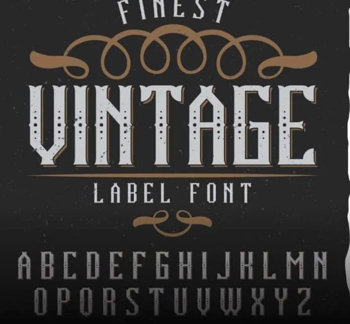 Vintage Classic Look Label Typeface 8 Styles Font