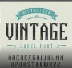 Vintage Classic Look Label Typeface 8 Styles Font