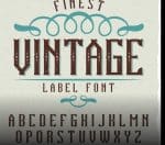 Vintage Classic Look Label Typeface 8 Styles Font