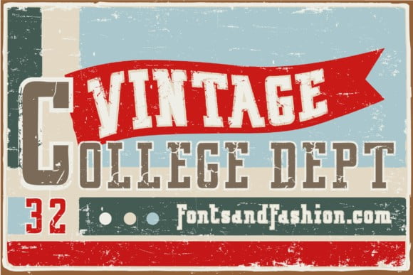 Vintage College Dept_Double Font