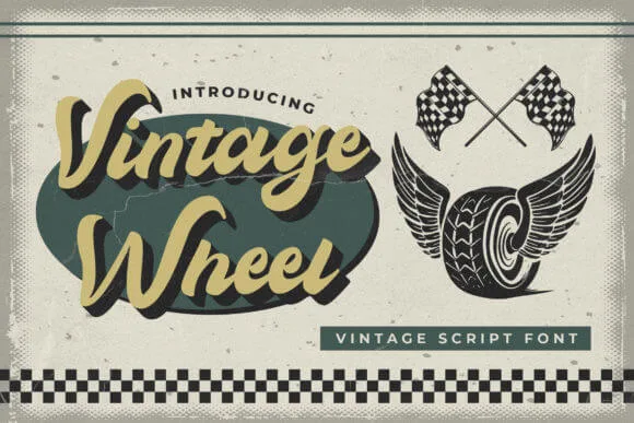 Vintage Wheel Font