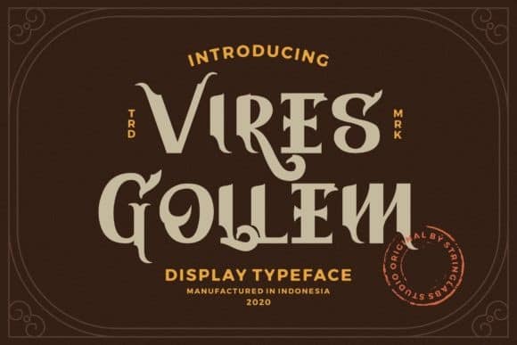 Vires Gollem - Display Font