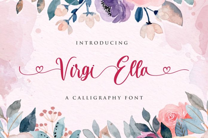 Virgi Ella - Lovely Calligraphy Font