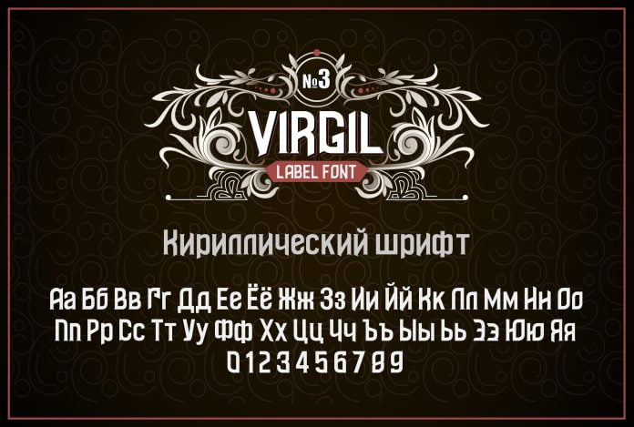 Virgil - Vintage OTF font Cyrillic