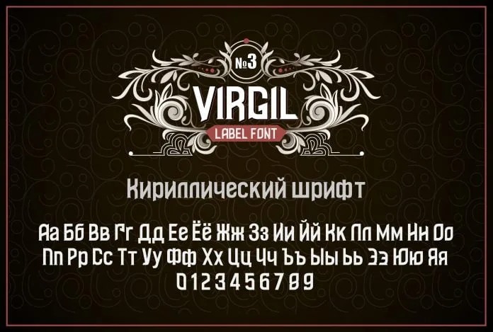 Virgil - Vintage OTF font Cyrillic