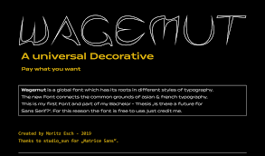 Wagemut Typeface