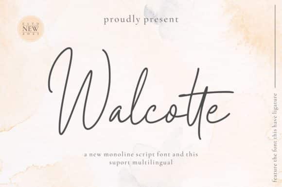 Walcotte Font