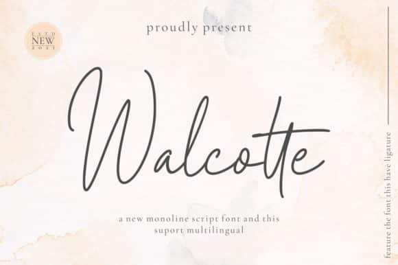 Walcotte Font