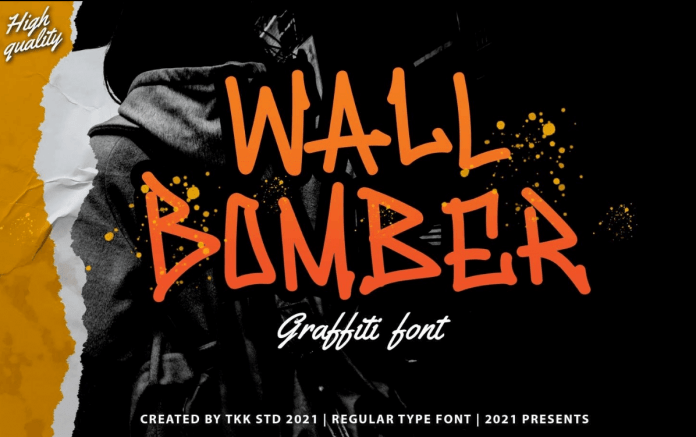 Wall Bomber - Urban graffiti font