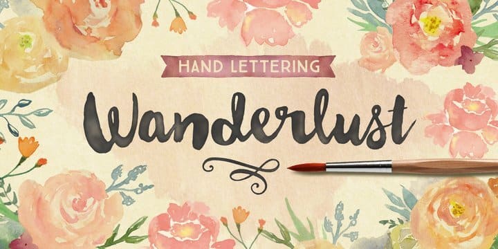Wanderlust Letters Font Free Download