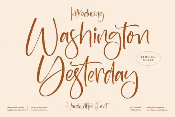 Washington Yesterday Font