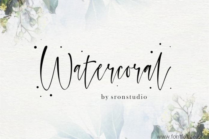 Watercoral Natural Script Font