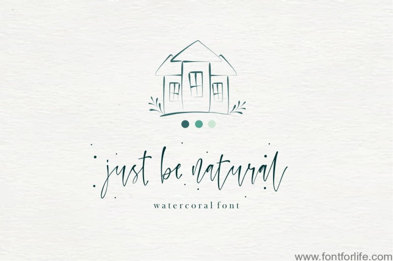 Watercoral Natural Script Font