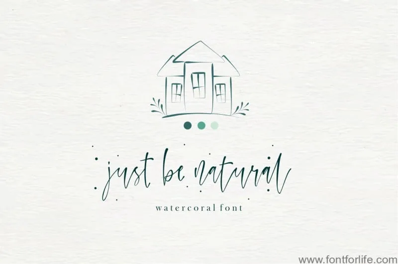 Watercoral Natural Script Font