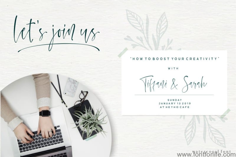 Watercoral Natural Script Font
