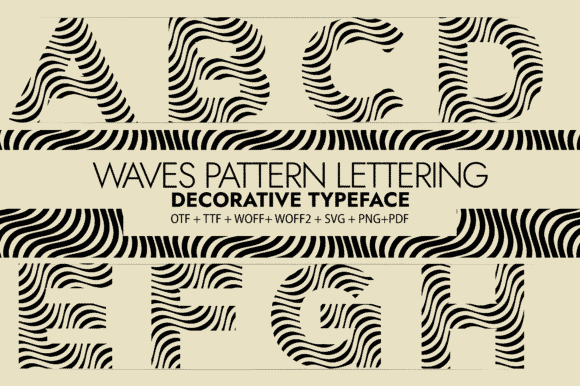 Waves Pattern Font