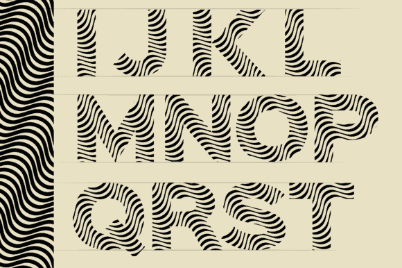 Waves Pattern Font