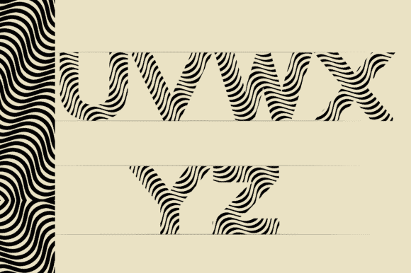 Waves Pattern Font