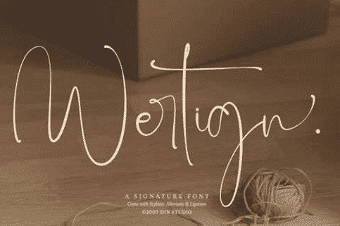 Wertign - Calligraphy Font