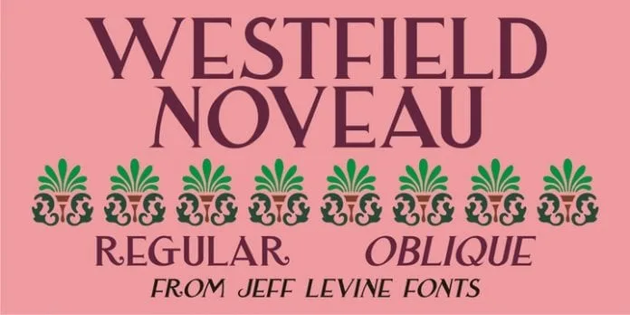 Westfield Nouveau JNL Font