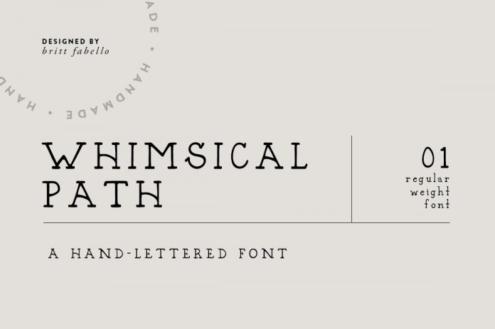 Whimsical Path / Hand Lettered Font
