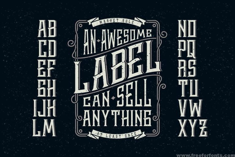 Whiskey label font Free Download